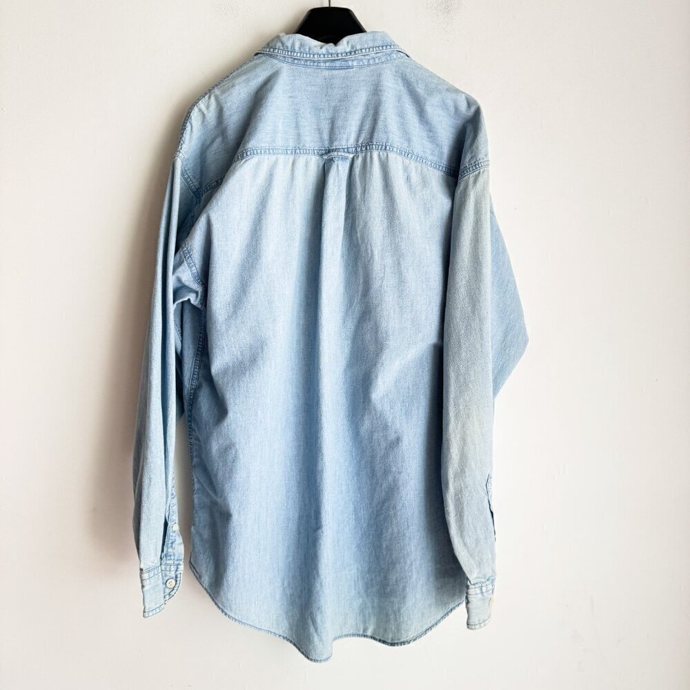Warner Brothers Studio Store Lightweight Denim Embroidered Cartoon Shirt L - Picture 5 of 7